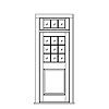 9-lite over 1-panel with transom
Unit Dimension 37-1/2" x 103-5/8"
Door Dimension 36" x 84"
Panel - raised
Glazing - IG, SDL